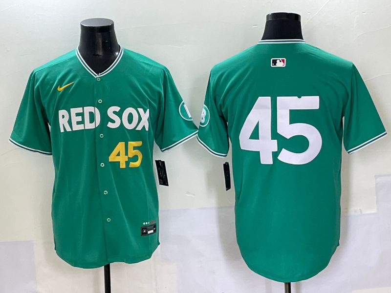 Men 2025 Boston Red Sox #45 No Name Dark Green Joint Name Nike MLB Jersey style 5->boston red sox->MLB Jersey